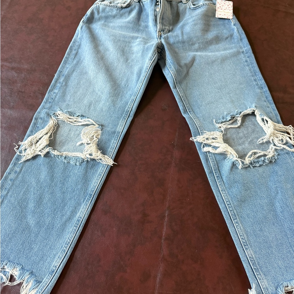Women’s Distressed Blue Jeans